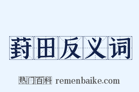 葑田反义词是什么意思的图片